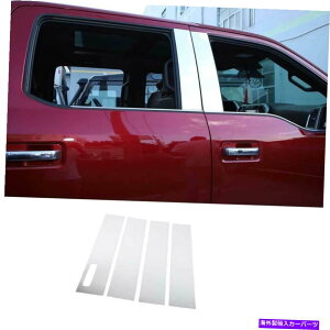 N[Jo[ Ford F150 F-150 2015-2020̃NX`[GNXeAEBhEBs[Jo[g Chrome Steel Exterior Window B Pillar Cover Trim For Ford F150 F-150 2015-2020