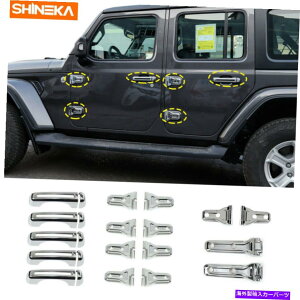 N[Jo[ GNXeAe[Q[gƃhAnht[hqWJo[W[vO[JL 2018+ 17pc Exterior Tailgate & Door Handle Hood Hinge Cover For Jeep Wrangler JL 2018+ 17pc