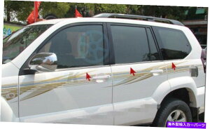 N[Jo[ 6PCSX`[NEBhEJo[[fBOg^vhFJ120 2003-2009 6Pcs Steel Chrome Window Cover Moulding Trim For Toyota Prado Fj120 2003-2009