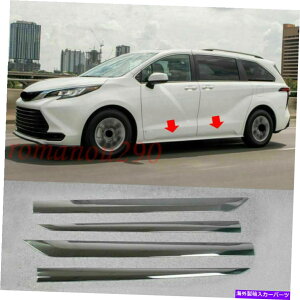N[Jo[ g^VGi2021-2022NTChhAK[h[fBOXgbvJo[g4PC 4Pcs For Toyota Sienna 2021-2022 Chrome Side Door Guard Molding Strip Cover Trim