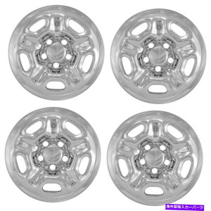 N[Jo[ 4 Chrome 15 "zC[XLnuLbvJo[05-15g^^R}̃V~[^[ 4 CHROME 15" Wheel Skins Hub Caps Rim Covers Simulators for 05-15 Toyota Tacoma