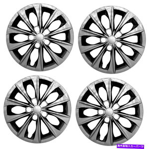 N[Jo[ 4 Chrome 16 "zC[Jo[2015-18g^JL lẽtnuLbv 4 Chrome 16" Wheel Covers Full Hub Caps for 2015-18 Toyota Camry L LE
