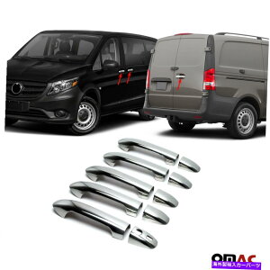 �N���[���J�o�[ �����Z�f�X���g���X2016-2022�N�����h�A�n���h���J�o�[�X�`�[��5 DR 10 PCS�L�[���X For Mercedes Metris 2016-2022 Chrome Door Handle Cover Steel 5 Dr 10 Pcs Keyless�y���s�A���i�z