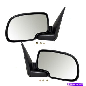 N[Jo[ }jA~[ZbgVo[hVGxO^z[RXLNLbv Manual Mirrors Set fits Silverado Sierra Suburban Tahoe Yukon & XL Chrome Caps