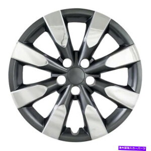 N[Jo[ 2014-16g^J[p416C`̃`R[NzC[Jo[̃Zbg Set of Four 16" Charcoal Chrome Wheel Covers For 2014-16 Toyota Corolla