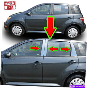 N[Jo[ TCIXÃNg04-06 6PCZbghAJo[~[EBhE|Xg Chrome Pillar Trim for Scion XA 04-06 6pc Set Door Cover Mirrored Window Post
