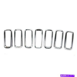 �N���[���J�o�[ PAS 7PCS�N�����t�����g�O�����C���T�[�g�O�����J�o�[2016 2017 Jeep Renegade�̃g���� PAS 7Pcs Chrome Front Grille Insert Grill Cover Trim For 2016 2017 Jeep Renegade�y���s�A���i�z