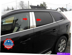 N[Jo[ 2009-2017 Volvo XC60 Chrome 4PC PILLAR POST TRIMXeXX`[hAJo[ 2009-2017 Volvo XC60 Chrome 4Pc Pillar Post Trim Stainless Steel Door Cover