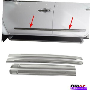 N[Jo[ Chrome Side Door Streamer Trim Cover S.Steel 4 Pcs for Nissan Frontier 2005-2021 Chrome Side Door Streamer Trim Cover S.Steel 4 Pcs For Nissan Frontier 2005-2021