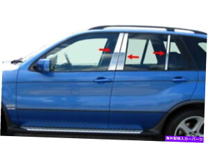 N[Jo[ 1999-2006 BMW E53 X5 CHROME 6PC PILLAR POST TRIMXeXX`[hAJo[ 1999-2006 BMW E53 X5 Chrome 6Pc Pillar Post Trim Stainless Steel Door Cover