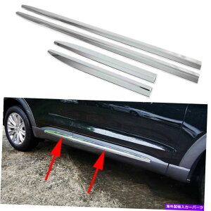N[Jo[ tH[hGNXv[[2020 2021ANZT[̃NhATCh{fB[fBOJo[g Chrome Door Side Body Molding Cover Trim For Ford Explorer 2020 2021 Accessories