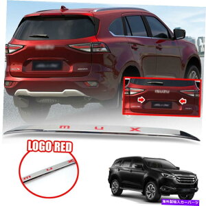 �N���[���J�o�[ Chrome Tailgate Cover Trim Red Logo for All New Isuzu Mu-XMux2021 2022 LS Chrome Tailgate Cover Trim Red Logo For All New Isuzu MU-X MUX 2021 2022 LS�y���s�A���i�z