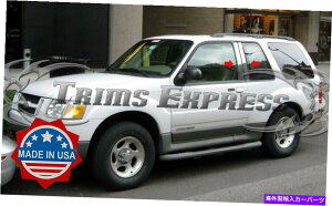 N[Jo[ 1998-2002tH[hGNXv[[2hA4PCNs[|XggXeX|Jo[ 1998-2002 Ford Explorer 2 Door 4Pc Chrome Pillar Post Trim Stainless Steel Cover