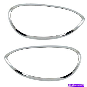 �N���[���J�o�[ ���Y�}�C�N��3��K13 2014-2018���m�[�p���X�w�b�h�����v�J�o�[�N�����g���� For Nissan Micra March K13 2014-2018 Renault Pulse Head Lamp Cover Chrome Trim�y���s�A���i�z