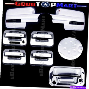 N[Jo[ Ford F150 2009-2014̏ꍇAChromeJo[Zbg~[+4hA+KX+e[Q[gJ For Ford F150 2009-2014 Chrome Covers Set Mirrors+ 4 Doors+Gas+Tailgate Camera