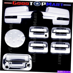 N[Jo[ Ford F150 2009-2014̏ꍇAChromeJo[Zbg~[+4hA+KX+e[Q[gJ For Ford F150 2009-2014 Chrome Covers Set Mirrors+ 4 Doors+Gas+Tailgate Camera
