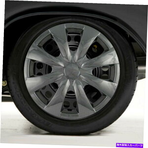 N[Jo[ 2003-14g^J[ivbVIj415C`NnuLbvzC[Jo[̃Zbg Set of Four 15" Chrome Hubcap Wheel Covers for 2003-14 Toyota Corolla (Push-on)