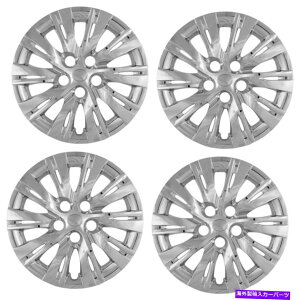 N[Jo[ 4 Chrome 16 "zC[Jo[nuLbv2007-16g^JX`[ptnu 4 Chrome 16" Wheel Covers Hub Caps Full Hubs for 2007-16 Toyota Camry Steel Rim