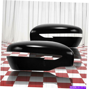 N[Jo[ 2014N2019N̓YW[N2̍ƉẼN㔼̃~[Jo[̃Zbg Set of 2 Left and Right Chrome Top Half Mirror Covers for 2014-2019 Nissan Juke