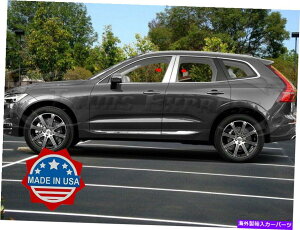 N[Jo[ 2018-2021 Volvo XC60 Chrome 4PC PILLAR POST TRIMXeXX`[hAJo[ 2018-2021 Volvo XC60 Chrome 4Pc Pillar Post Trim Stainless Steel Door Cover