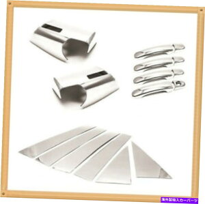 N[Jo[ N~[+nhJo[+07-16AJfBAp̖ꂽXeX|f Chrome Mirror+Handle Cover+Polished Stainless Steel Pillar Post For 07-16 Acadia