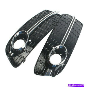 N[Jo[ yAtgtHOvCgOJo[AEfBQ5 2013-15-2017ɃtBbgNg Pair Front Fog Lamp Light Grille Cover Chrome Trim Fit For Audi Q5 2013-15-2017