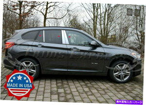 N[Jo[ 2016-2021 BMW X-1 X1 6PC Chrome Pillar|XgXeXX`[ghAJo[ 2016-2021 BMW X-1 X1 6Pc Chrome Pillar Post Stainless Steel Trim Door Cover