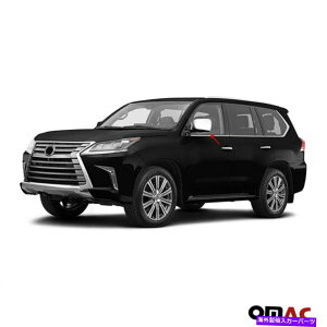 �N���[���J�o�[ Lexus LX 570 2016-2021�u���b�V���X�`�[���N�����T�C�h�~���[�J�o�[�L���b�v2 PCS Fits Lexus LX 570 2016-2021 Brushed Steel Chrome Side Mirror Cover Cap 2 Pcs