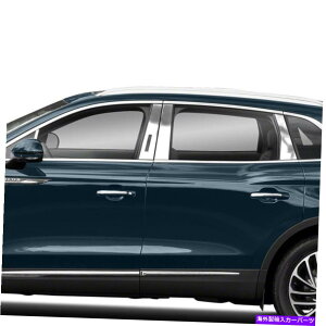 �N���[���J�o�[ 2019-2020�����J�[���m�[�`���X8pc�̃L�[�p�b�h�J�b�g�A�E�g�t���X�e�����X�s���[�|�X�g�J�o�[ Stainless Pillar Post Covers w/Keypad Cutout for 2019-2020 Lincoln Nautilus 8pc�y���s�A���i�z