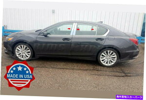 クロームカバー 2014-2020 Acura RLX 6PC Chrome Pillarポストステンレススチールトリムドアカバー 2014-2020 Acura RLX 6Pc Chrome Pillar Post Stainless Steel Trim Door Cover