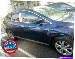 N[Jo[ 2007-2012 Mazda CX-7/CX7 CHROME 6PC PILLAR POSTXeXX`[ghAJo[ 2007-2012 Mazda CX-7/CX7 Chrome 6Pc Pillar Post Stainless Steel Trim Door Cover