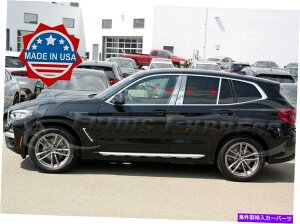 N[Jo[ 2018-2021 BMW X3 X-3 6PC Chrome Pillar|XgXeXX`[gJo[hA 2018-2021 BMW X3 X-3 6Pc Chrome Pillar Post Stainless Steel Trim Cover Door