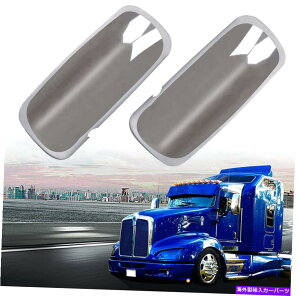 �N���[���J�o�[ �P�����[�XT660 T600�h���C�o�[�Ə���ȑ��̃N�����h�A�~���[�J�o�[�y�A�Z�b�g Chrome Door Mirror Cover Pair Set for Kenworth T660 T600 Driver &Passenger Side�y���s�A���i�z
