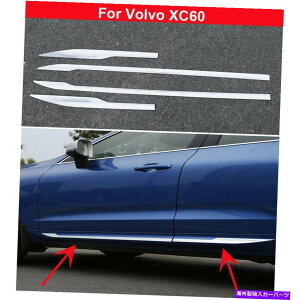 N[Jo[ {{XC60 2018-2019 ABSNTChhA{fB[fBOJo[g4PCSɓKĂ܂ FIT For Volvo XC60 2018-2019 ABS Chrome Side Door Body Molding Cover Trim 4PCS