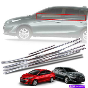 N[Jo[ g^X̃NCEBhEVJo[gATIVZ_nb`obN2017-19 Chrome Line Window Sill Cover Trim For Toyota Yaris Ativ Sedan Hatchback 2017-19