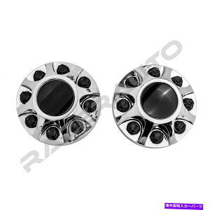 �N���[���J�o�[ 08-10 Sierra+Silverado Deally Chrome17 2x�t�����g�Z�b�g�z�C�[���Z���^�[�n�u�L���b�v�J�o�[ 08-10 Sierra+Silverado DUALLY Chrome 17 2x Front Set Wheel Center Hub Cap Cover�y���s�A���i�z
