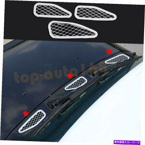 N[Jo[ Ntgt[hGAxgAEgbgJo[gg^FJN[U[2007-2014 Chrome Front Hood Air Vent Outlet Cover Trim 3PC For Toyota FJ Cruiser 2007-2014