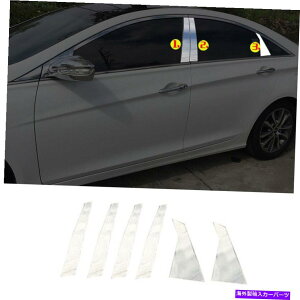 �N���[���J�o�[ Chrome Steel Car Window BC Pillar Cover Trim Storm for Hyundai Sonata 2011-14 Chrome Steel Car Window Bc Pillar Cover Trim Sticker For Hyundai Sonata 2011-14�y���s�A���i�z