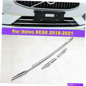 N[Jo[ ABStgOOXgbvJo[g{{XC60 2018-2021ɓKĂ܂ ABS Front Grille Grill Strip Cover Trim 3PCS Fit For Volvo XC60 2018-2021