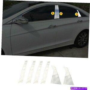 �N���[���J�o�[ Chrome Steel Car Window BC Pillar Cover Trim Storm for Hyundai Sonata 2011-14 Chrome Steel Car Window Bc Pillar Cover Trim Sticker For Hyundai Sonata 2011-14�y���s�A���i�z