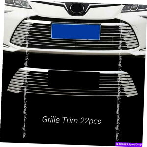 N[Jo[ g^J[2019-2022XeXJ[tgop[OOJo[gp For Toyota Corolla 2019-2022 Stainless Car Front Bumper Grille Grill Cover Trim