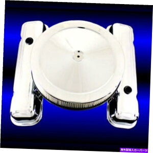 N[Jo[ 326 350 400 455|eBAbNGWp̃NouJo[ƃGAN[i[ Chrome Valve Covers And Air Cleaner For 326 350 400 455 Pontiac Engines