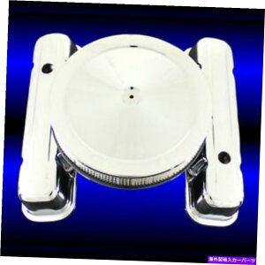 N[Jo[ Nou͔wAGAN[i[326 350 400 455|eBAbNGWɓK܂ Chrome Valve Covers Tall And Air Cleaner Fits 326 350 400 455 Pontiac Engines