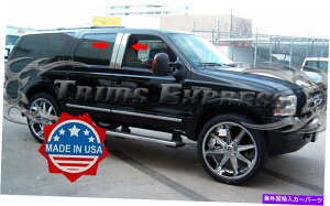 N[Jo[ 2000-2009tH[hGNXJ[VN4PCs[|XgXeXX`[ghAJo[ 2000-2009 Ford Excursion Chrome 4Pc Pillar Post Stainless Steel Trim Door Cover