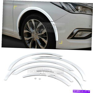 N[Jo[ q_C15-17\i^p̃NzC[tF_[bvJo[K[h[fBOg10pcs Chrome Wheel Fender Lip Cover Guard Molding Trim 10Pcs For HYUNDAI 15-17 Sonata