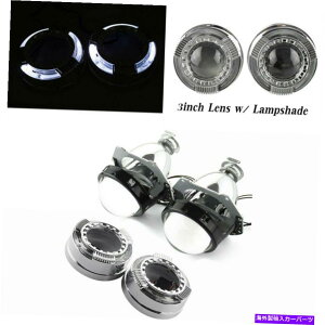 N[Jo[ 3 "J[EhLEDCgGWFACvWFN^[YnChwbhCgJo[vVF[h 3" Car Round LED Light Angel Eye Projector Lens HID Headlight Cover Lampshade