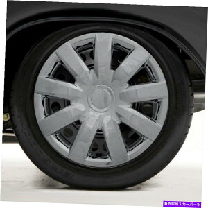 N[Jo[ 2004N2006Ñg^JivbVIj415C`NnuLbvzC[Jo[̃Zbg Set of Four 15" Chrome Hubcap Wheel Covers for 2004-2006 Toyota Camry (Push-on)