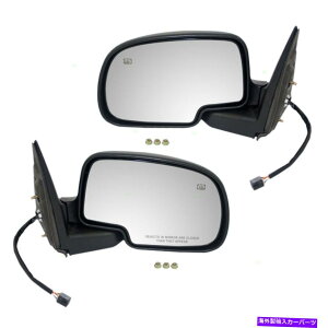 N[Jo[ yAp[TCh~[99-02 GMsbNAbvSUṼNMOEM Pair Power Side Mirrors Chrome Heated OEM Replacement for 99-02 GM Pickup SUV