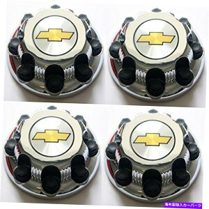 N[Jo[ Chevygmc 8Oibg̃Z^[Lbv Center Caps for Chevy & GMC 8 Lug Nuts 4pc Set of Chrome Auto Hub Covers OEM ...