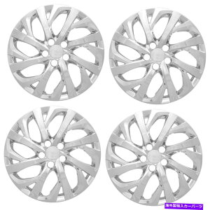 N[Jo[ 16 "16 2017N2019Ñg^J[̃NzC[Jo[nuLbṽX|[NvbV 16" 16 Spoke Push On Chrome Wheel Cover Hubcaps for 2017-2019 Toyota Corolla LE